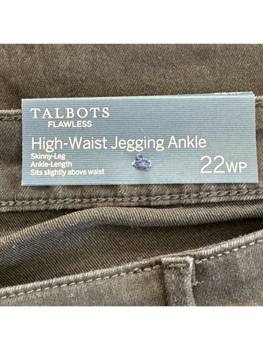 Talbots Womens High-Waist Jegging Ankle Black Plus 22WP Petite Cotton Blend New - Picture 3 of 16
